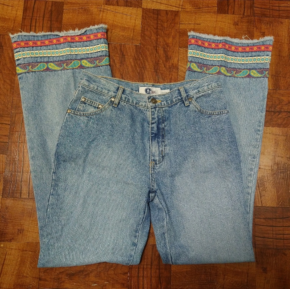 Vintage Arizona Jean Company Light Blue Jeans Women's Size 7 100% Cotton Boho